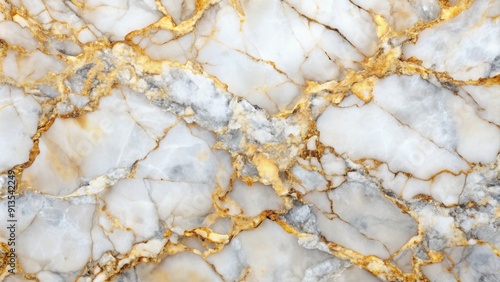 White and Gold Marble Texture, Abstract, Stone, Pattern, Background