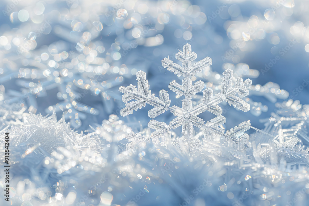 Winter background with snowflakes and frost, ideal for Christmas and holiday themes Winter background with snowflakes and frost, ideal for Christmas and holiday themes