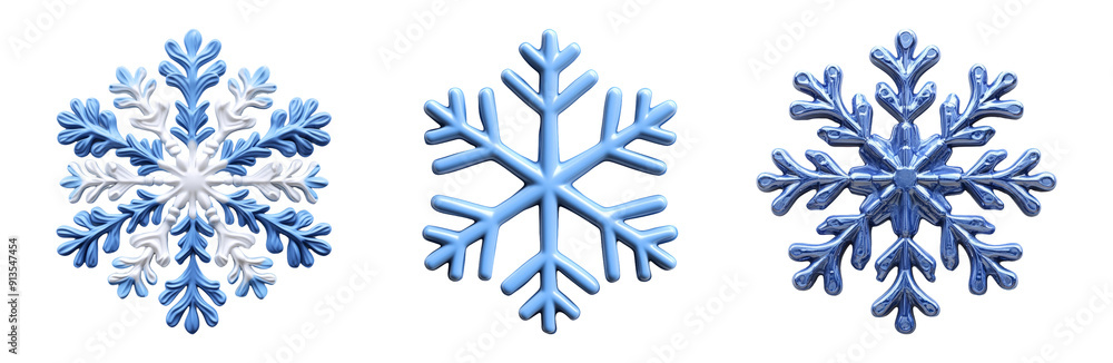 Snowflakes isolated on transparent background Snowflakes isolated on transparent background