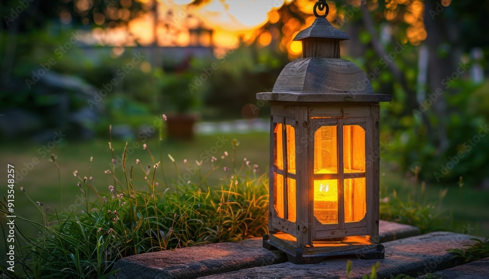 Rustic Lantern Illuminates Garden Path at Dusk With Glowing Warmth and Natural Beauty Rustic Lantern Illuminates Garden Path at Dusk With Glowing Warmth and Natural Beauty