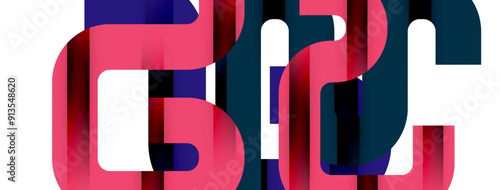 Lines, abstract letter style design background. Geometric vector Illustration For Wallpaper, Banner, Background, Card, Book Illustration, landing page