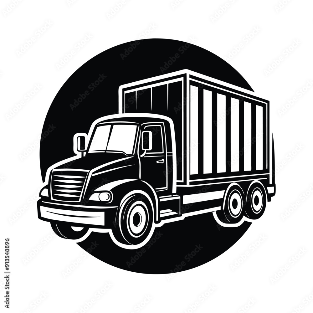 Cargo Truck Silhouette Vector Cargo Truck Silhouette Vector