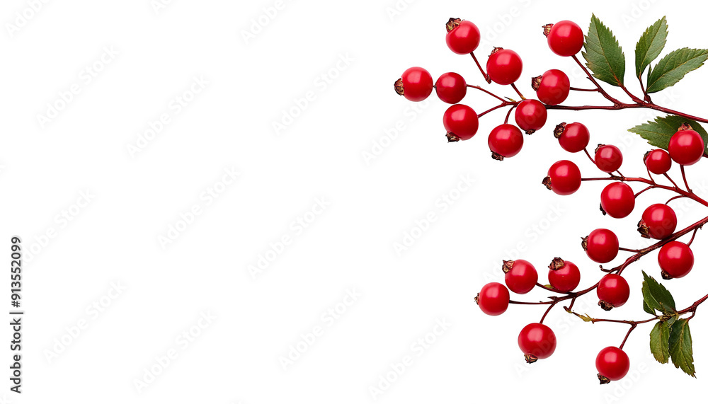 Red forest berries isolated PNG white background Red forest berries isolated PNG white background