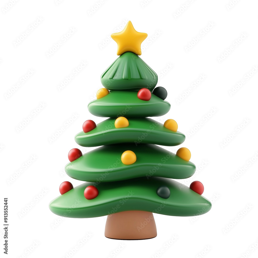 cute 3D christmas tree icon isolated on white background, isolated on transparent background. Christmas tree, design element for Christmas card, Christmas greeting card, invitation card. cute 3D christmas tree icon isolated on white background, isolated on transparent background. Christmas tree, design element for Christmas card, Christmas greeting card, invitation card.