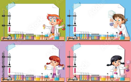 Kids in Science Laboratory