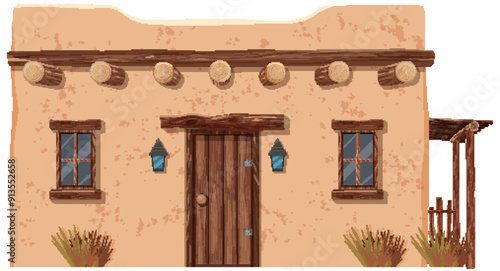 Traditional Mexican Adobe House