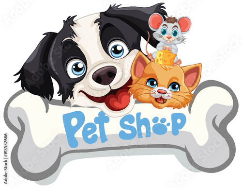 Pet Shop Friends Illustration