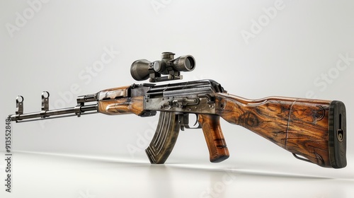 Dragunov SVD, 3D illustration, realistic, isolated on white background photo