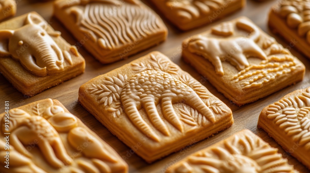 Safari Animal Cookies: Safari-themed animal cookies with intricate designs. Safari Animal Cookies: Safari-themed animal cookies with intricate designs.
