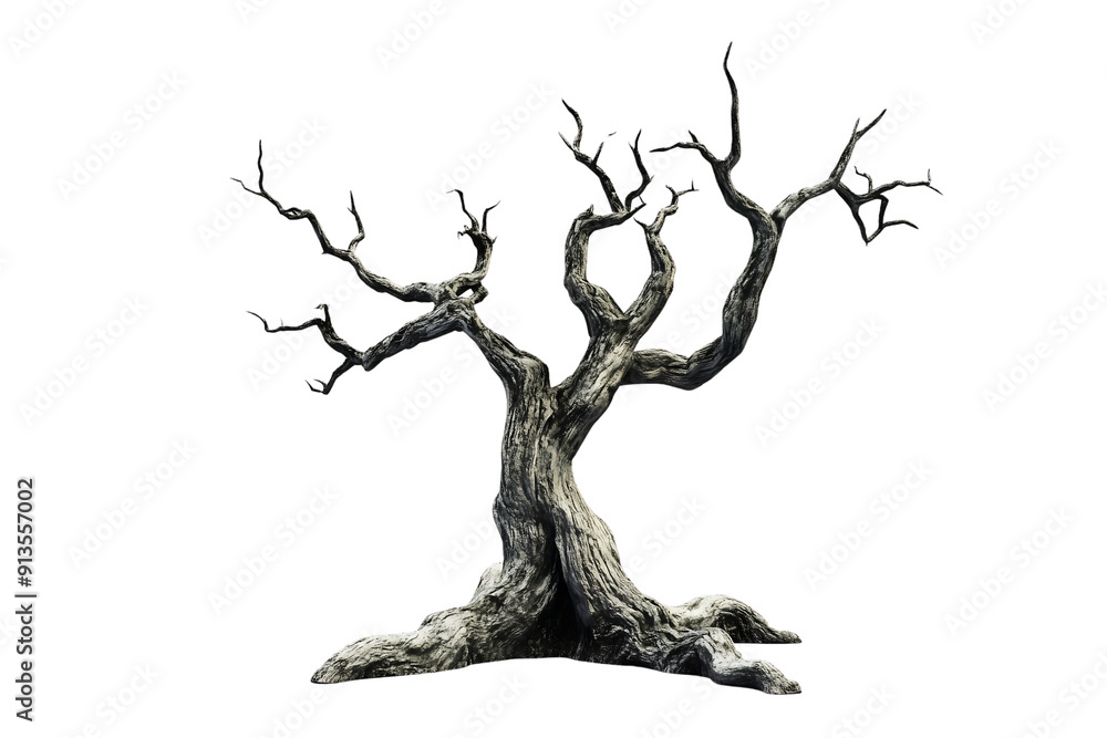 Fototapeta premium old dead spooky tree on a transparent background