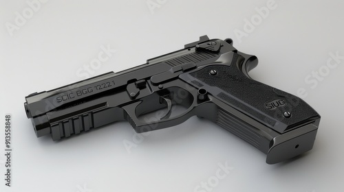 SIG Sauer P226, 3D illustration, realistic, isolated on white background