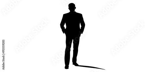 Vector Graphics of One Man Standing - Silhouette Artwork and Drawings