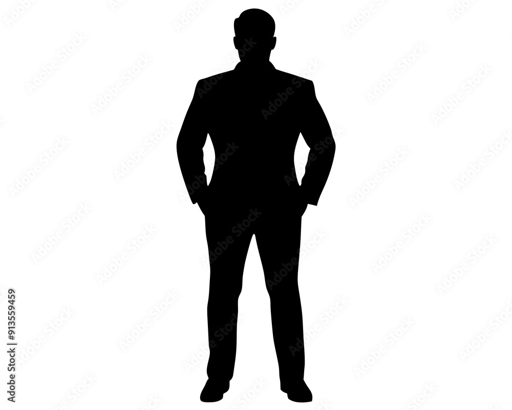 Vector Graphics of One Man Standing - Silhouette Artwork and Drawings Vector Graphics of One Man Standing - Silhouette Artwork and Drawings