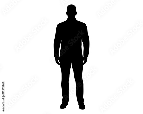 Vector Graphics of One Man Standing - Silhouette Artwork and Drawings