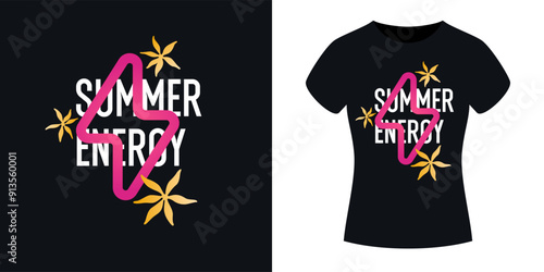 The pattern on the clothes. Print on the T-shirt. Modern fashion illustration. A vector graphic image. A template for placing an illustration on clothes.