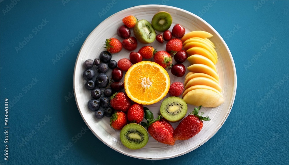 Fresh and delicious-looking fruits on a plate on the table. Really delicious.67 Fresh and delicious-looking fruits on a plate on the table. Really delicious.67