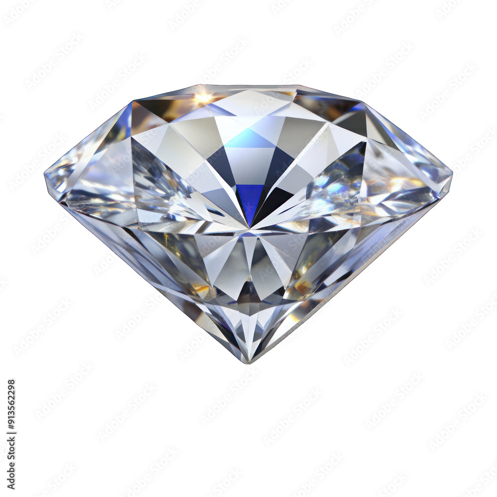 Silver diamond isolated on transparent background Silver diamond isolated on transparent background