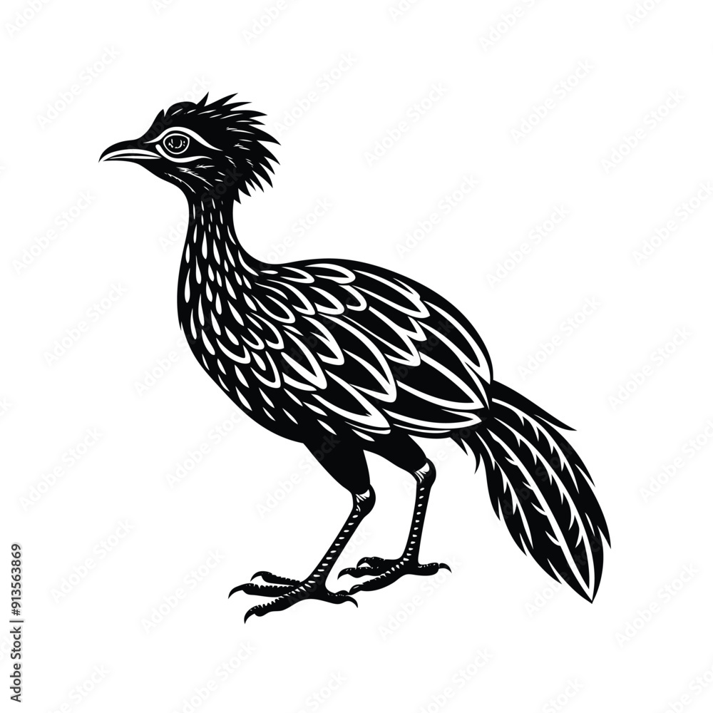 Naklejka premium Eudocimus Bird Silhouette Vector