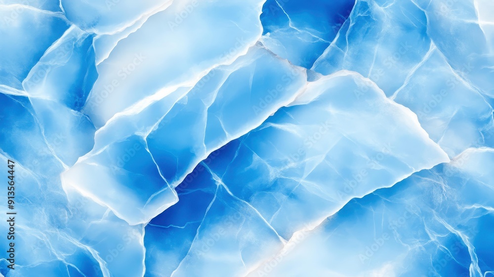 Naklejka premium This vibrant blue marble texture showcases a polished finish, ideal for modern design projects with a cartoonish flair.