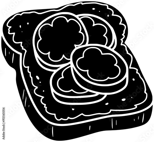 toaster illustration breakfast silhouette welsh logo bread icon food outline toast tasty kitchen rarebit meal snack toasted morning lunch shape cooking eat egg for vector graphic background