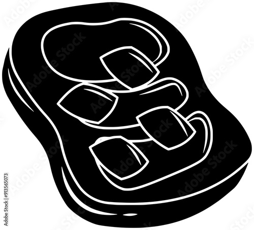 toaster illustration breakfast silhouette welsh logo bread icon food outline toast tasty kitchen rarebit meal snack toasted morning lunch shape cooking eat egg for vector graphic background
