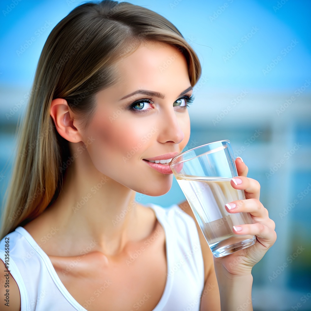 woman drinking water woman drinking water