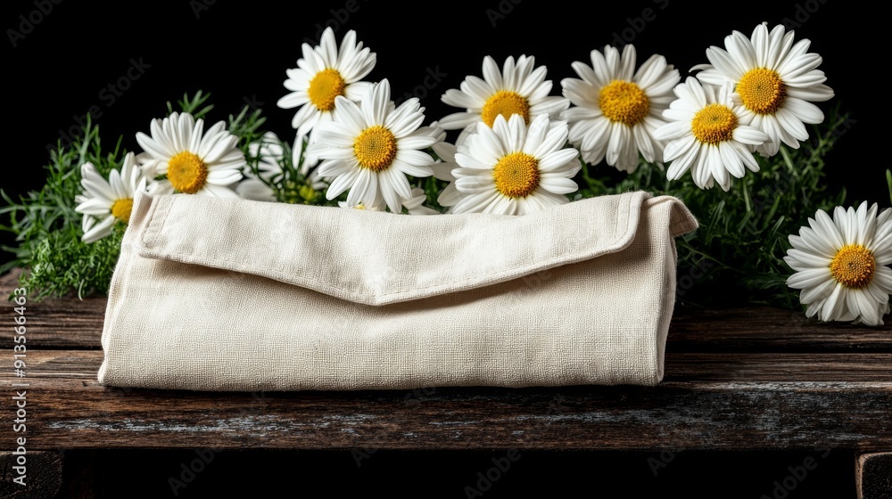 The American flag folded neatly on a weathered wooden bench, surrounded by traditional garden flowers, creating a nostalgic atmosphere The American flag folded neatly on a weathered wooden bench, surrounded by traditional garden flowers, creating a nostalgic atmosphere