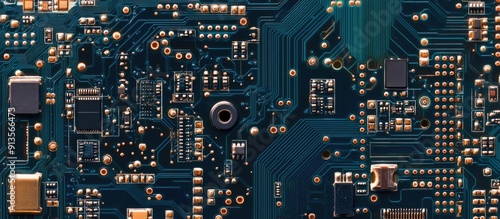 Obraz na płótnie Essential Printed Circuit Board PCB for Electronic Device Assembly and Circuit Integration