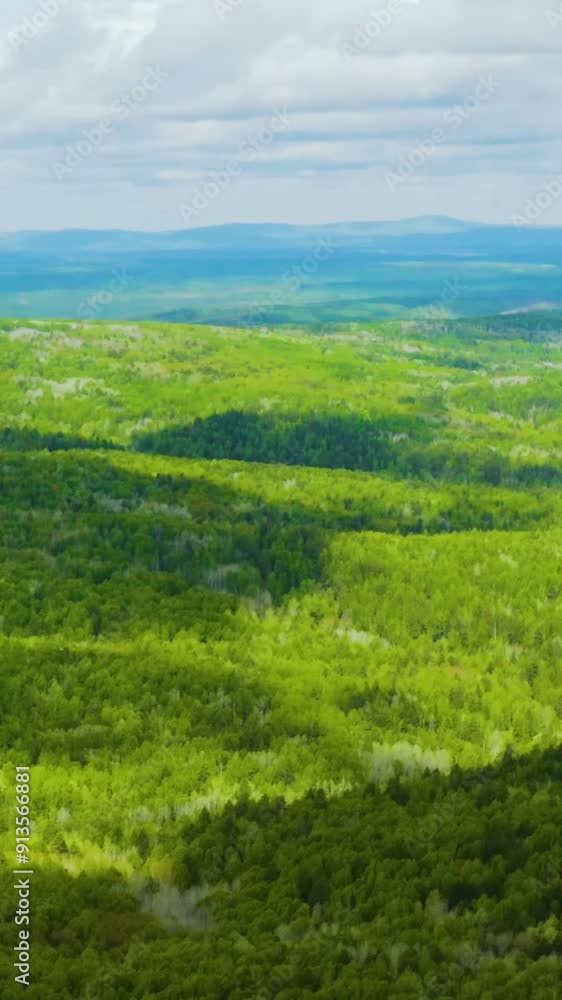 Aerial view of rural area during summer