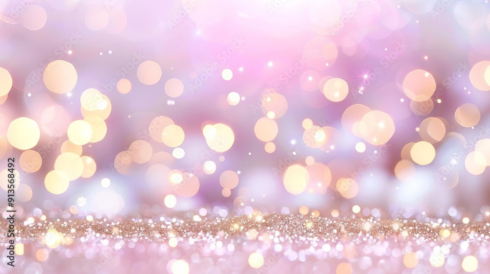 Lustrous backdrop with dust, pink and gold glimmering lights, flat design illustration Lustrous backdrop with dust, pink and gold glimmering lights, flat design illustration