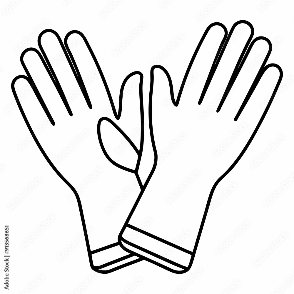 Cleaning gloves art vector illustration Cleaning gloves art vector illustration