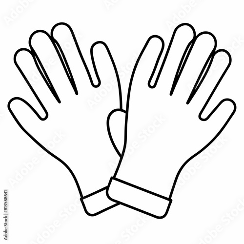 Cleaning gloves art vector illustration