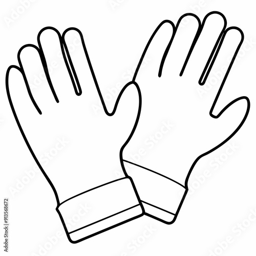 Cleaning gloves art vector illustration