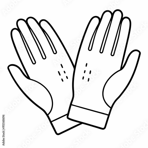 Cleaning gloves art vector illustration
