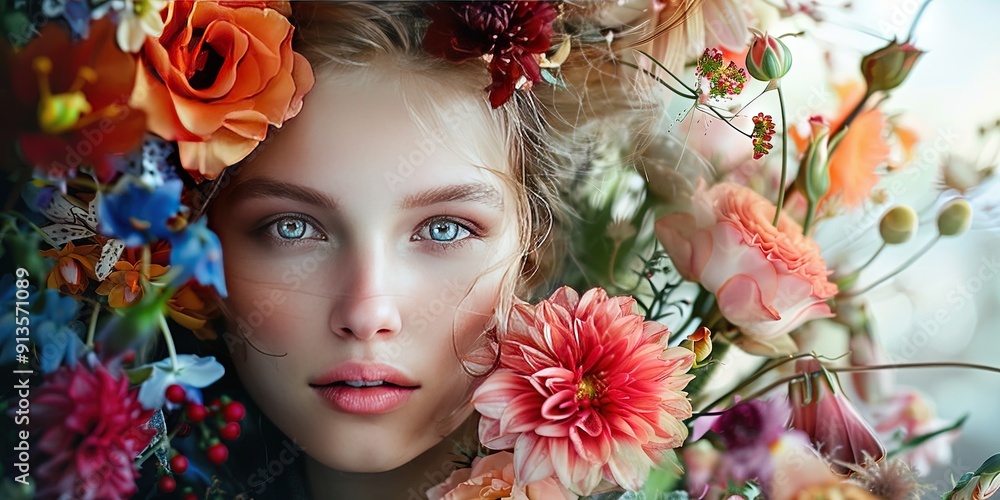 creative bloom of flowers creative bloom of flowers