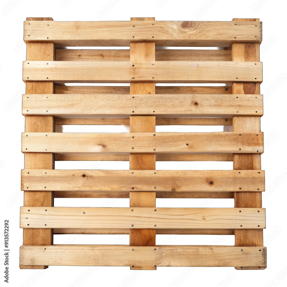 Wooden pallete top view isolated on transparent background Wooden pallete top view isolated on transparent background