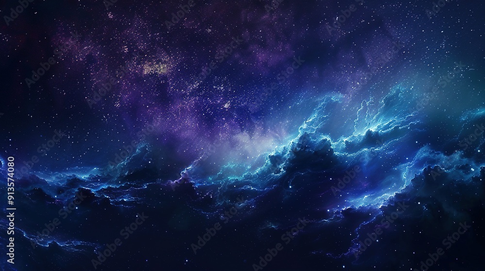 Cosmic Clouds and Stars in a Dark Night Sky Cosmic Clouds and Stars in a Dark Night Sky