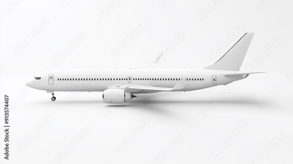 Travel concept: white commercial airplane in dynamic ascent isolated on white. 3D Production Travel concept: white commercial airplane in dynamic ascent isolated on white. 3D Production