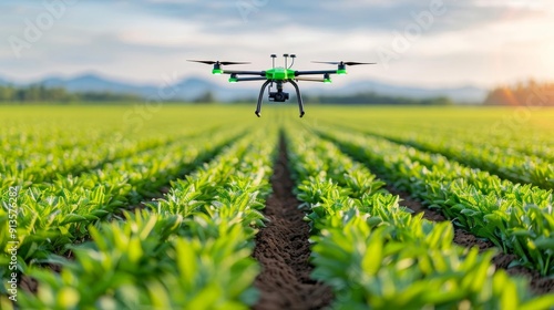 Smart agriculture with automated monitoring and management, Infrastructure, precision farming photo