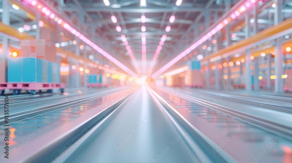 Modern urban factory with automated logistics systems, Systems, efficient production Modern urban factory with automated logistics systems, Systems, efficient production