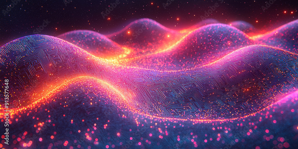 Abstract digital data streams on a dark blue background, conveying the concept of big data and cloud technology Abstract digital data streams on a dark blue background, conveying the concept of big data and cloud technology