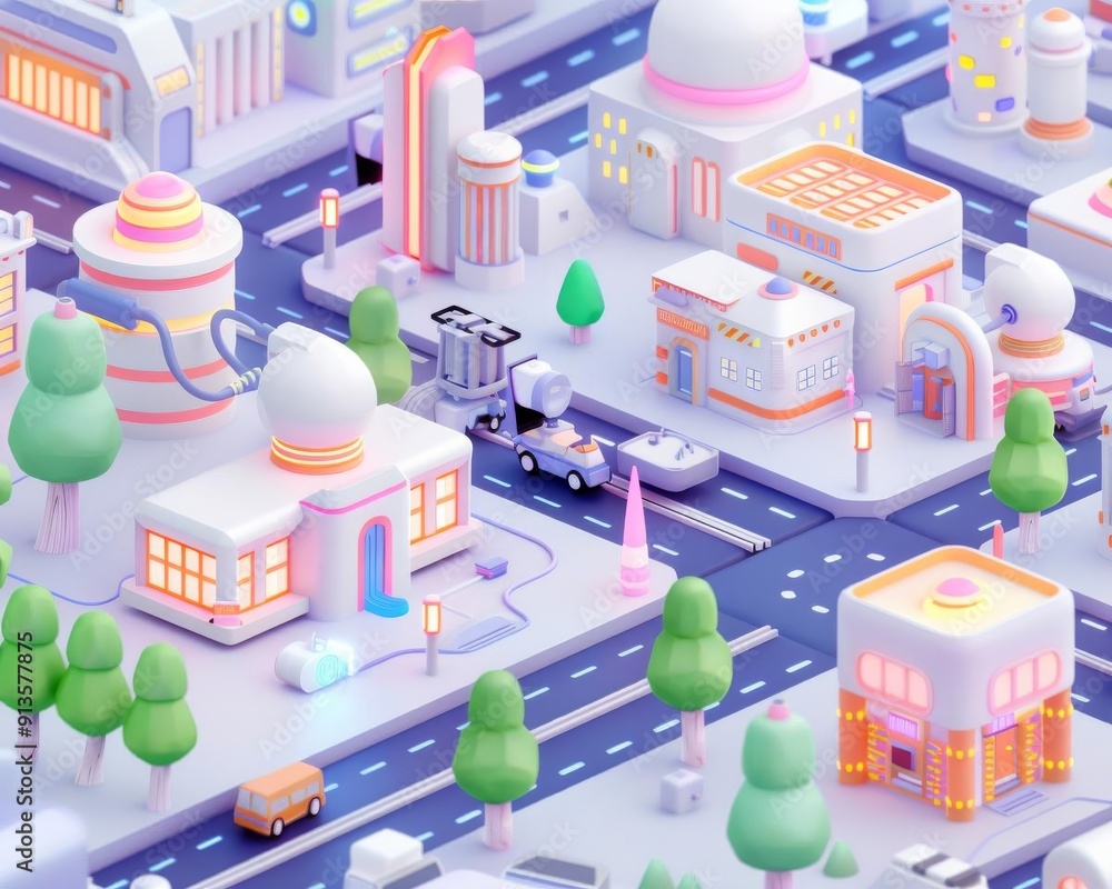 Urban factory using AI for predictive maintenance, Manufacturing, intelligent system management Urban factory using AI for predictive maintenance, Manufacturing, intelligent system management