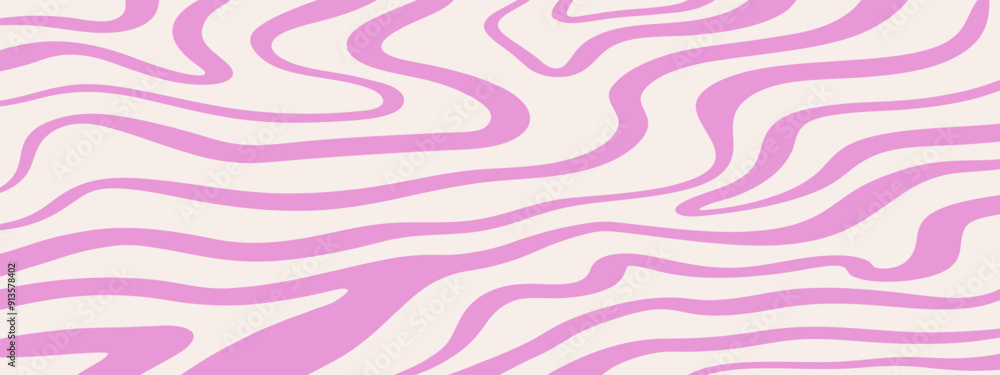 Groovy Waves Background. Psychedelic Abstract Wavy Curves Vector Pattern in 1970s Hippie Retro Style for Print on Textile, Wrapping Paper, Web Design and Social Media. Lilac color Groovy Waves Background. Psychedelic Abstract Wavy Curves Vector Pattern in 1970s Hippie Retro Style for Print on Textile, Wrapping Paper, Web Design and Social Media. Lilac color