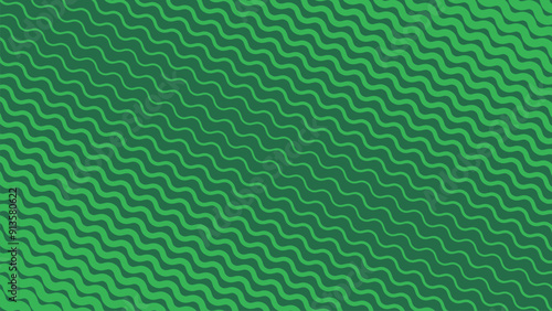 Green wave lines pattern abstract background vector image for backdrop or fabric style