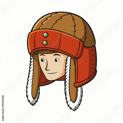Russian winter hat with earflaps