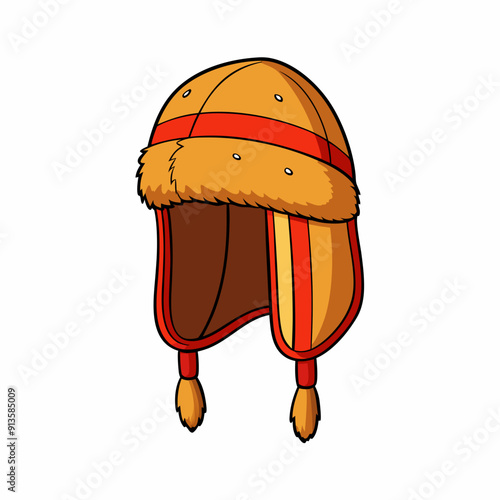 Russian winter hat with earflaps