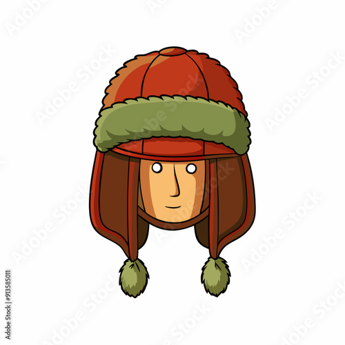 Russian winter hat with earflaps