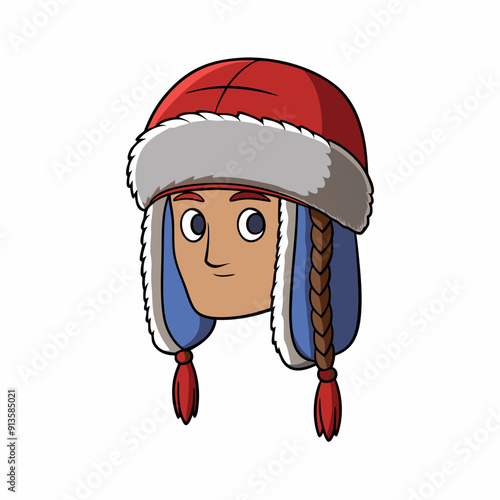 Russian winter hat with earflaps