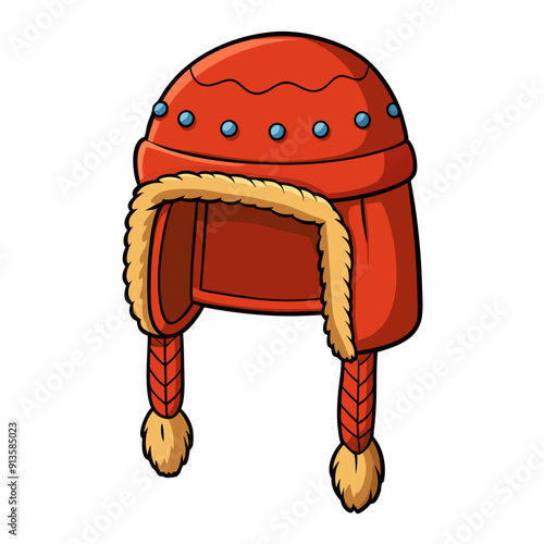 Russian winter hat with earflaps