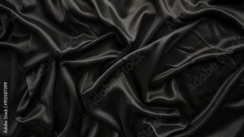 Smooth Elegance. A luxurious black velvet texture background